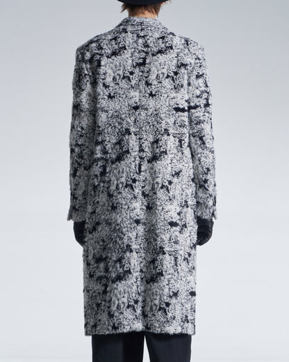 HARRISON WONG / Hairy Abstract Jacquard Long Coat