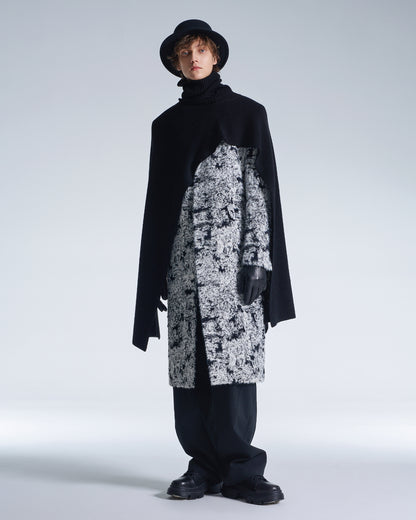 HARRISON WONG / Hairy Abstract Jacquard Long Coat