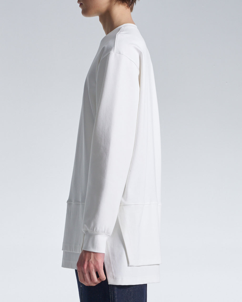 HARRISON WONG / Long Sweatshirt With Layers Hem