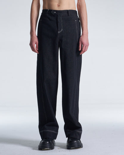 HARRISON WONG / Wide Leg Denim Pants - Black