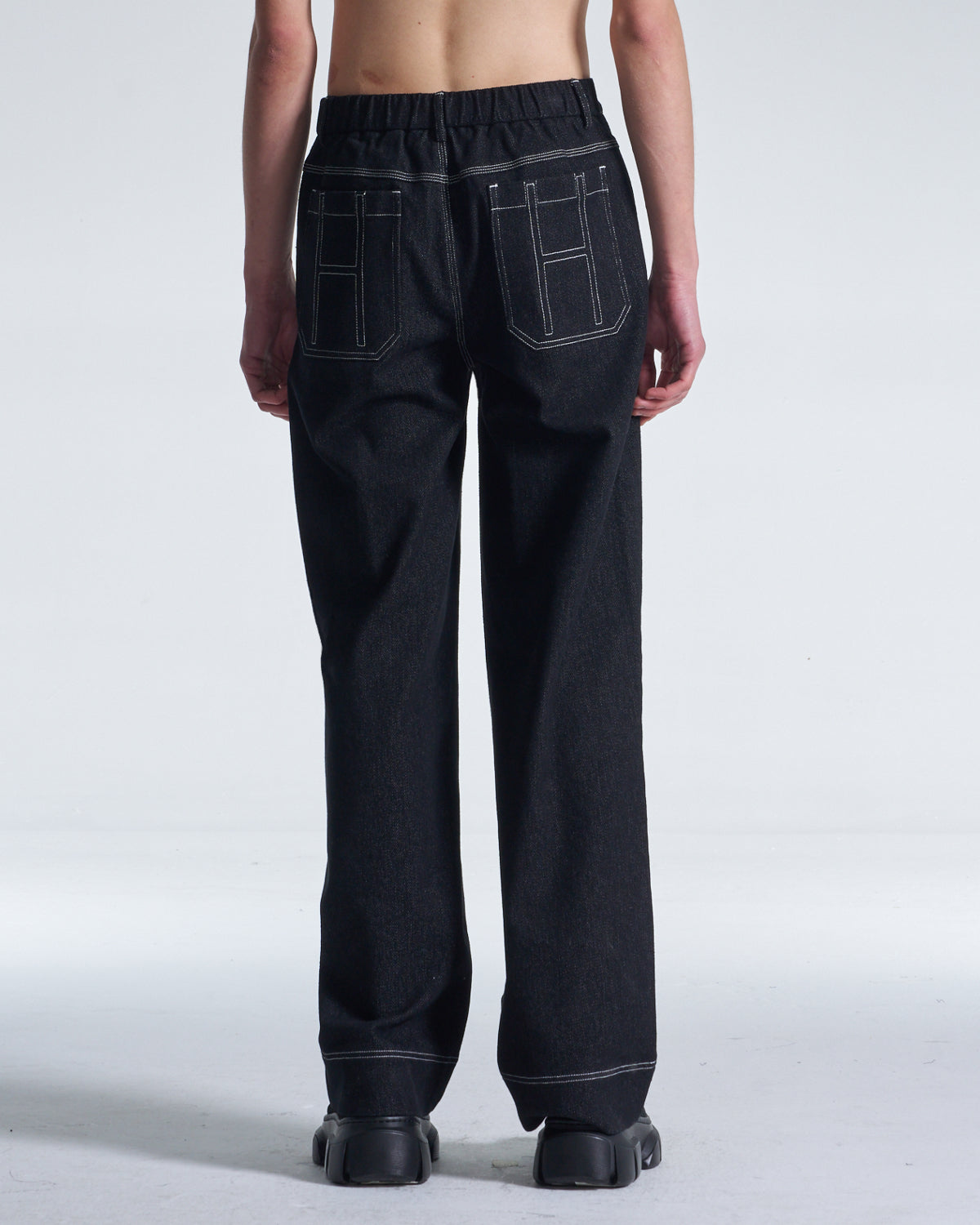 HARRISON WONG / Wide Leg Denim Pants - Black