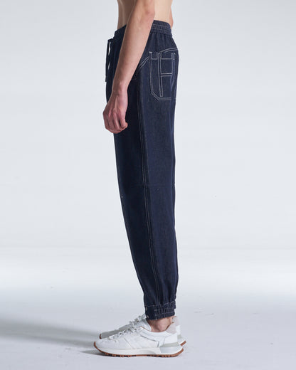HARRISON WONG / Wide Leg Cotton Pants With Big Back Pockets