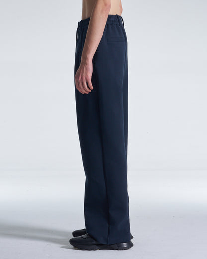 HARRISON WONG / Honeycomb Knit Wide Leg Pants - Navy