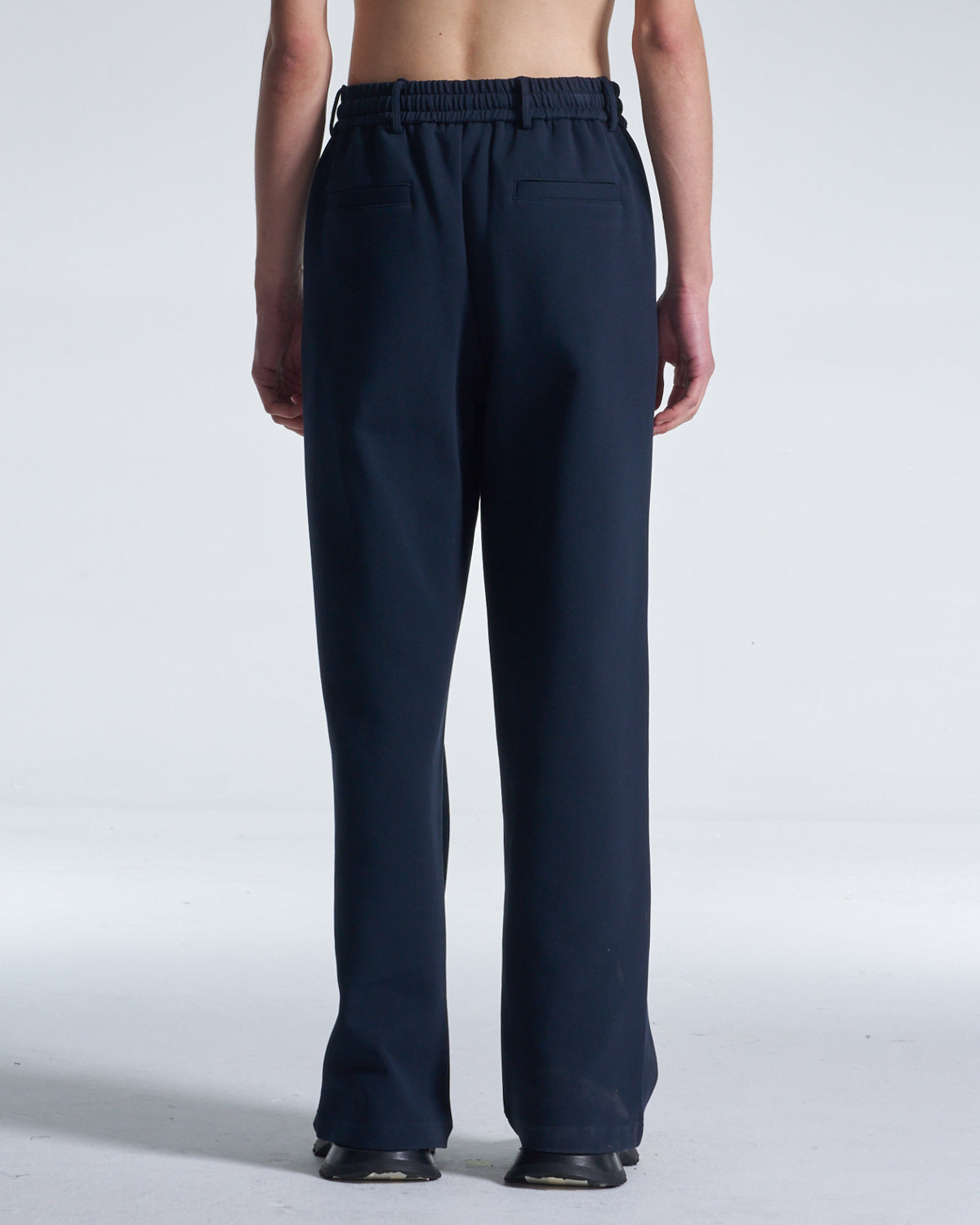 HARRISON WONG / Honeycomb Knit Wide Leg Pants - Navy