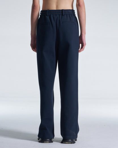 HARRISON WONG / Honeycomb Knit Wide Leg Pants - Navy