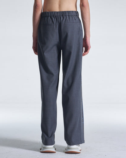 HARRISON WONG / Wool Pants With Denim Contrast - Grey