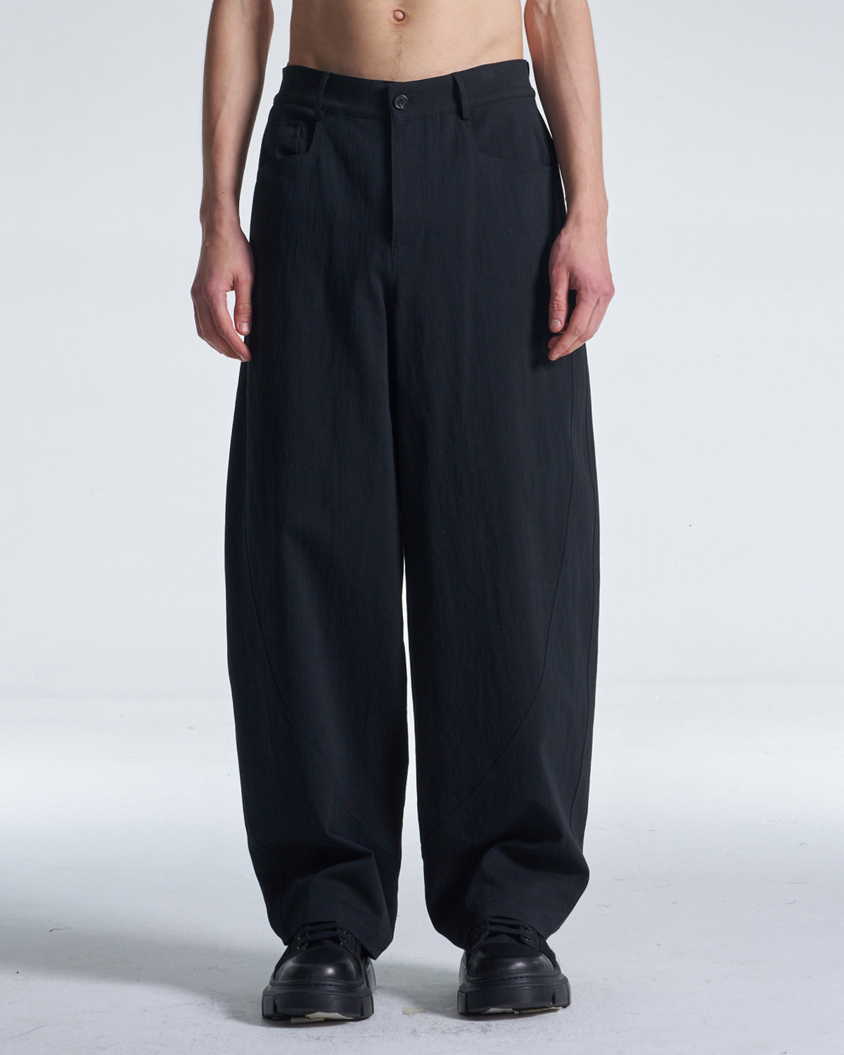 HARRISON WONG / Balloon Fit Cotton Nylon Pants