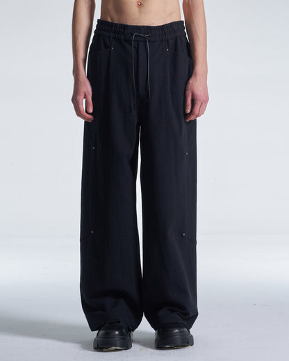 HARRISON WONG / Wide Leg Cotton Pants With Studs