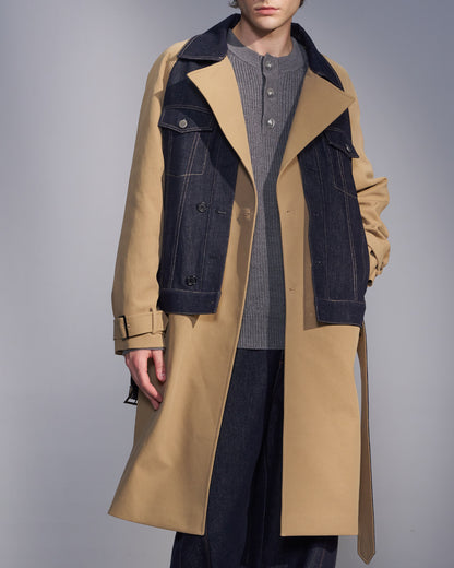 HARRISON WONG / Deconstructed Trench Coat With Denim