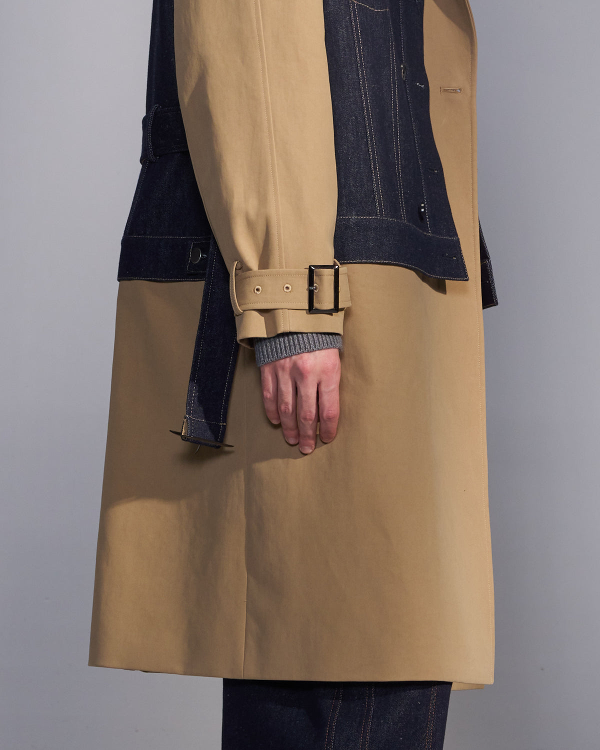 HARRISON WONG / Deconstructed Trench Coat With Denim