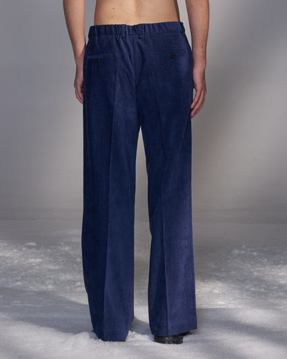 HARRISON WONG / Moleskin Tailored Suit Pants - Blue