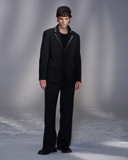 HARRISON WONG / Smocked Corduroy T-Shirt - Black
