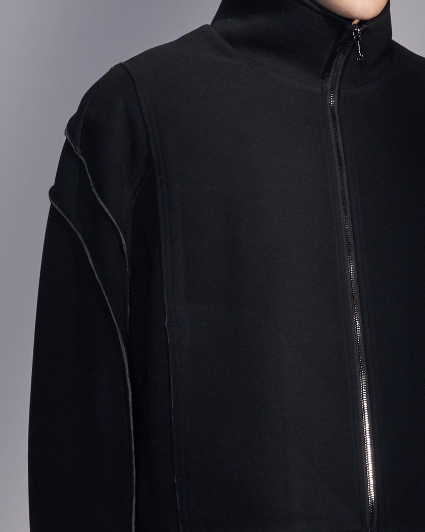 HARRISON WONG / Stand Collar Knit Zip-Up Jacket