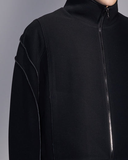 HARRISON WONG / Stand Collar Knit Zip-Up Jacket