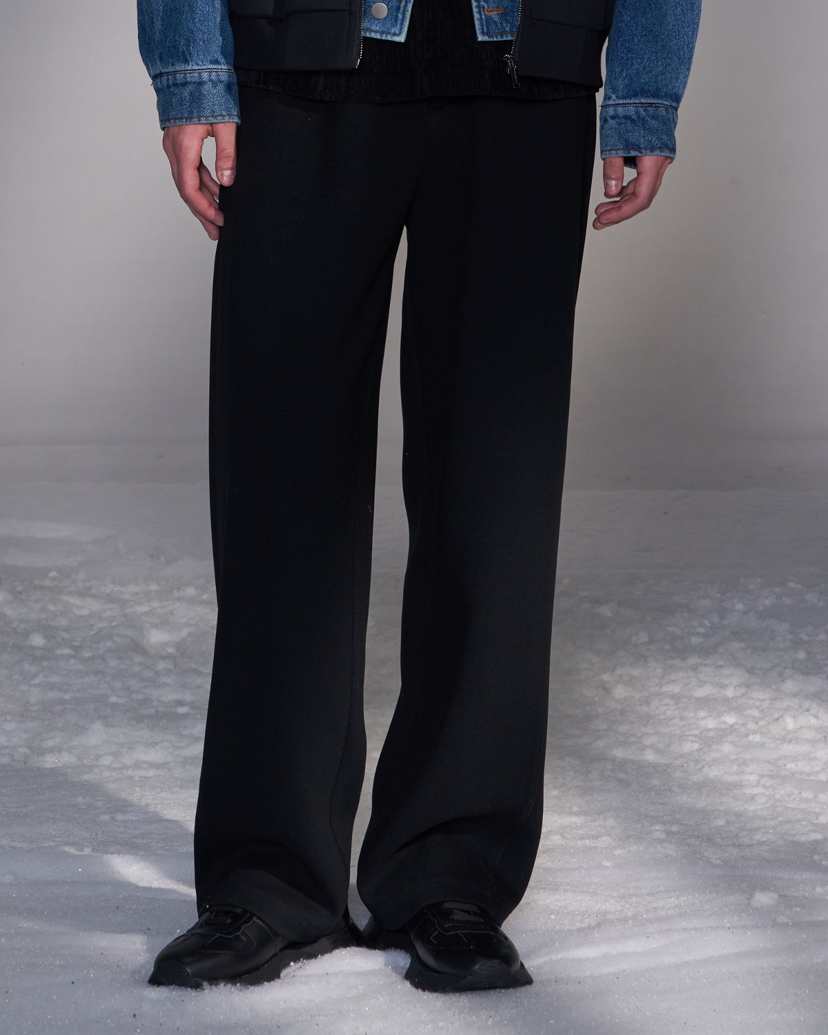 HARRISON WONG / Moleskin Wide Leg Knit Pants