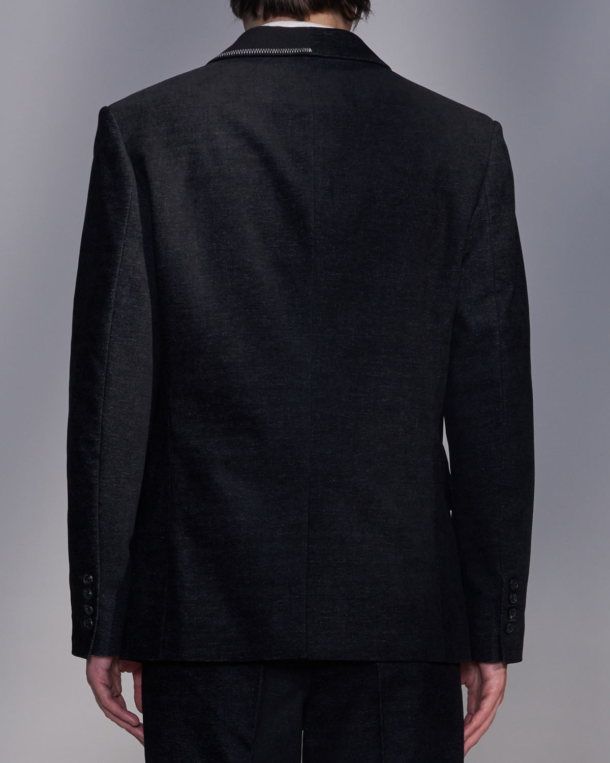HARRISON WONG / Deconstructed Contrast Fabric Blazer