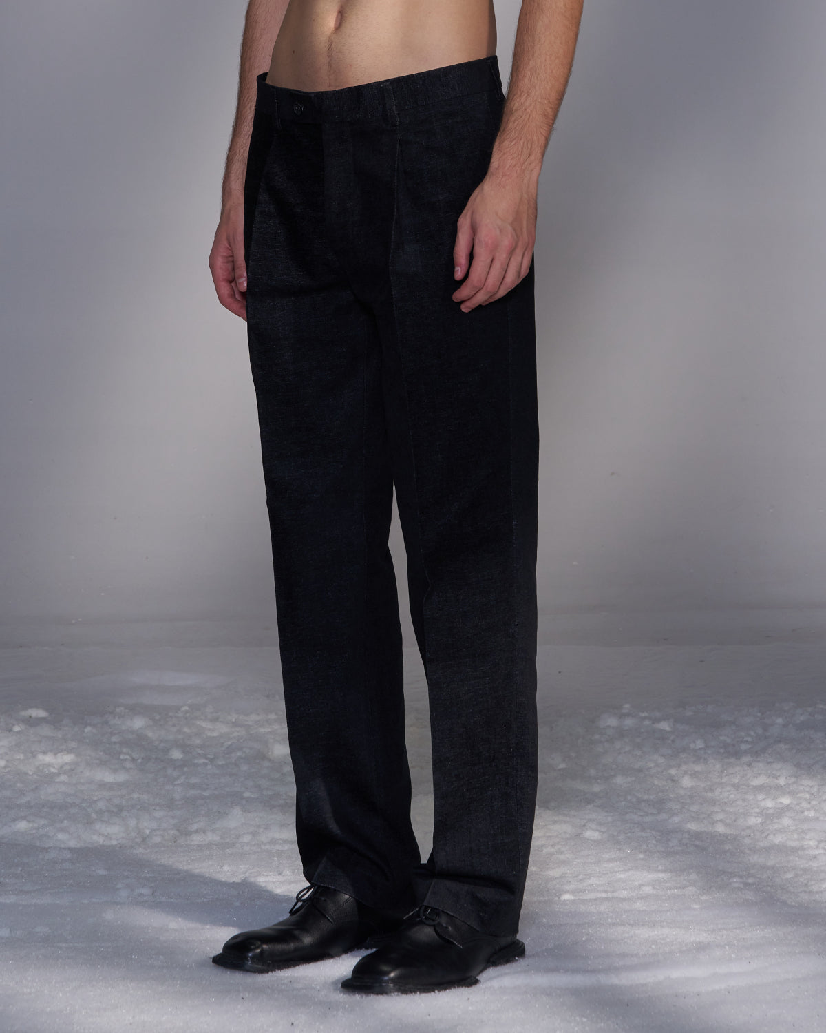 HARRISON WONG / Moleskin Straight Leg Suit Trousers