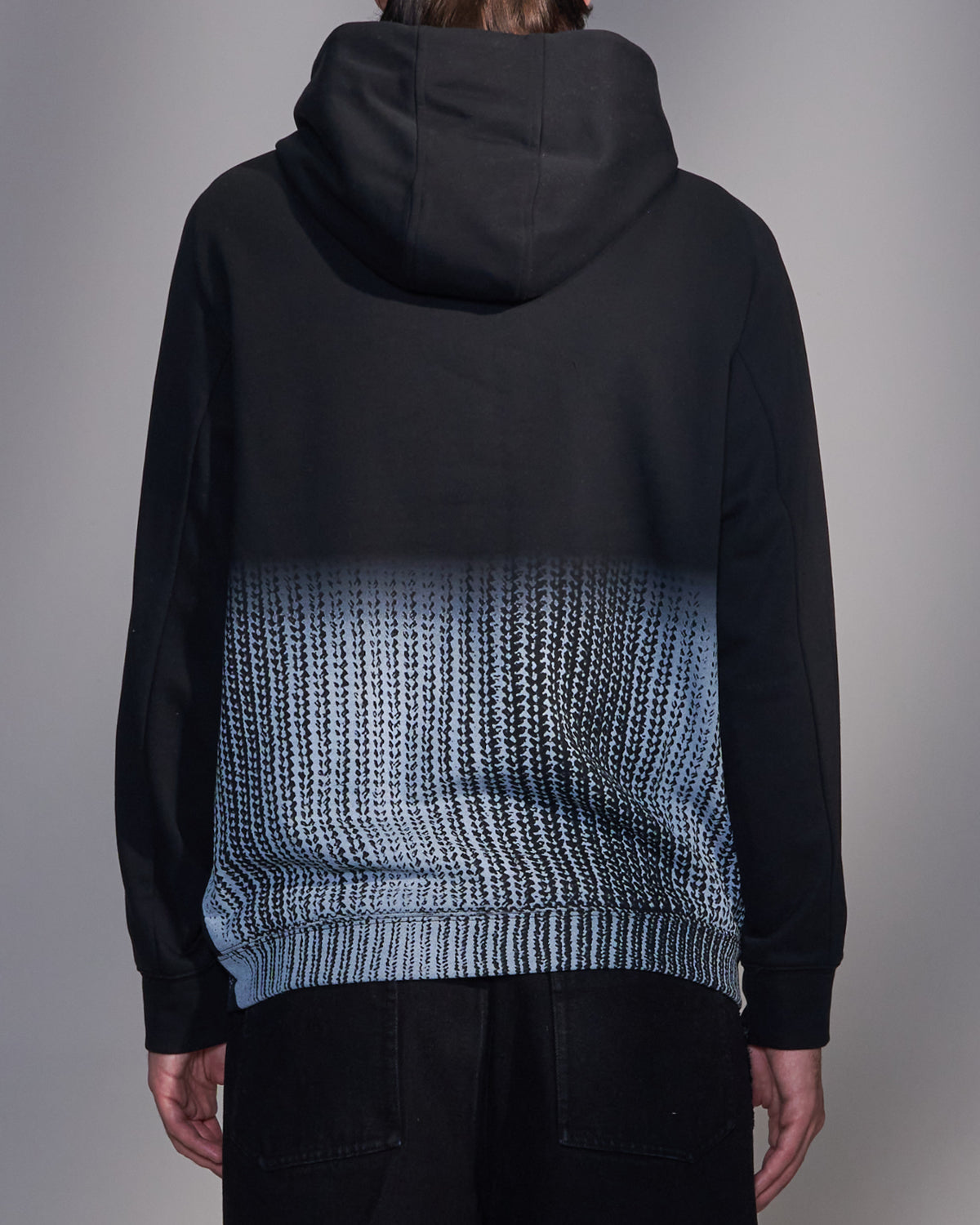 HARRISON WONG / Gradient Sweater Print Hoodie - Black
