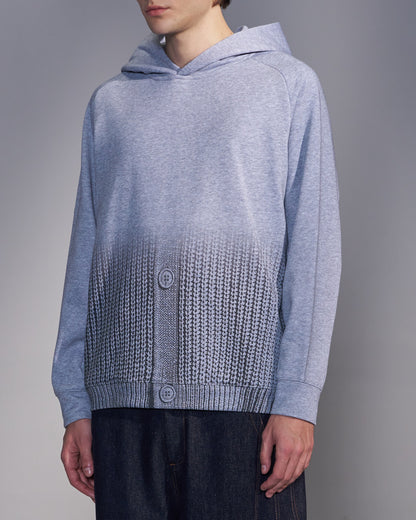 HARRISON WONG / Gradient Sweater Print Hoodie - Grey