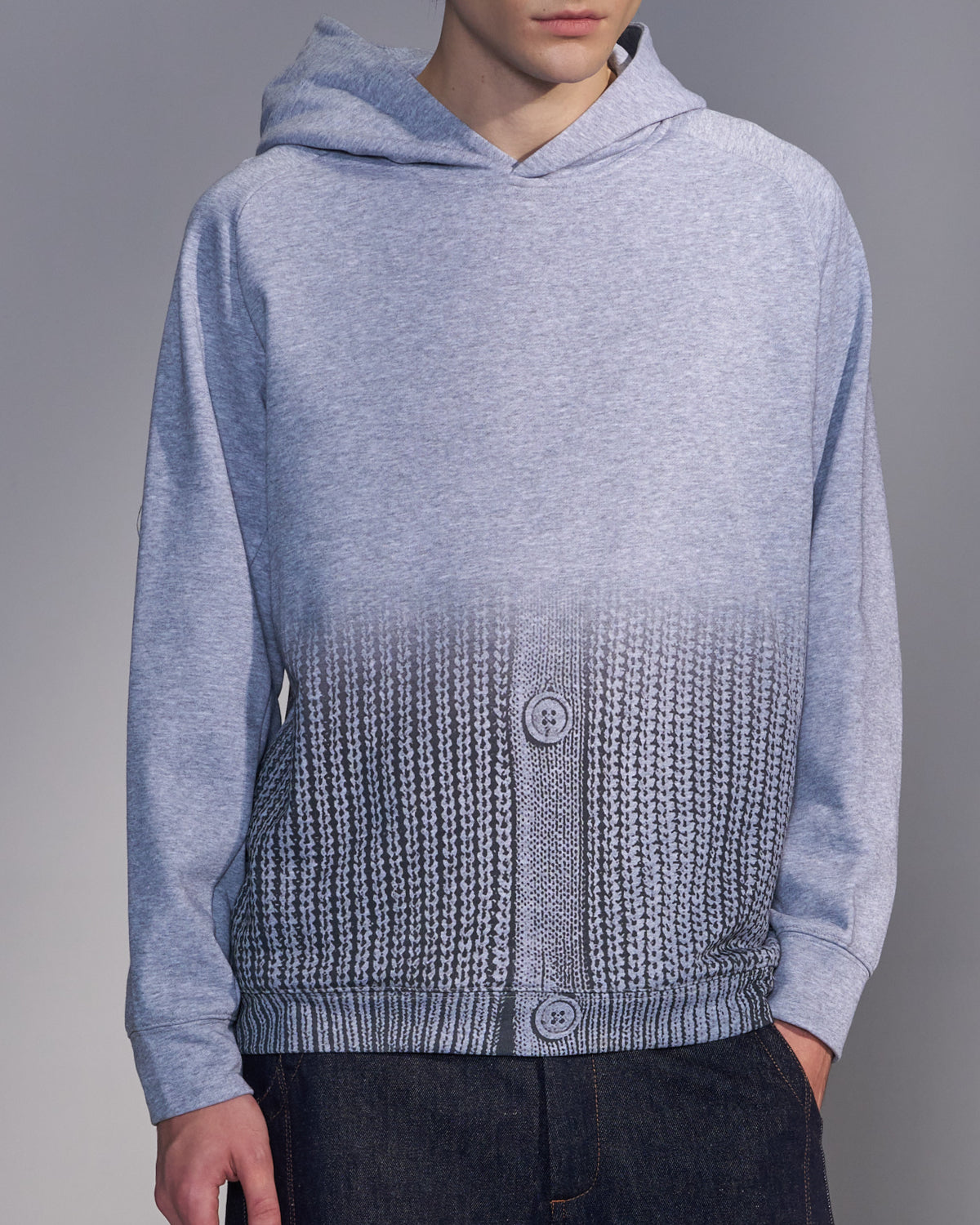 HARRISON WONG | Gradient Sweater Print Hoodie - Grey – HARAJUKU