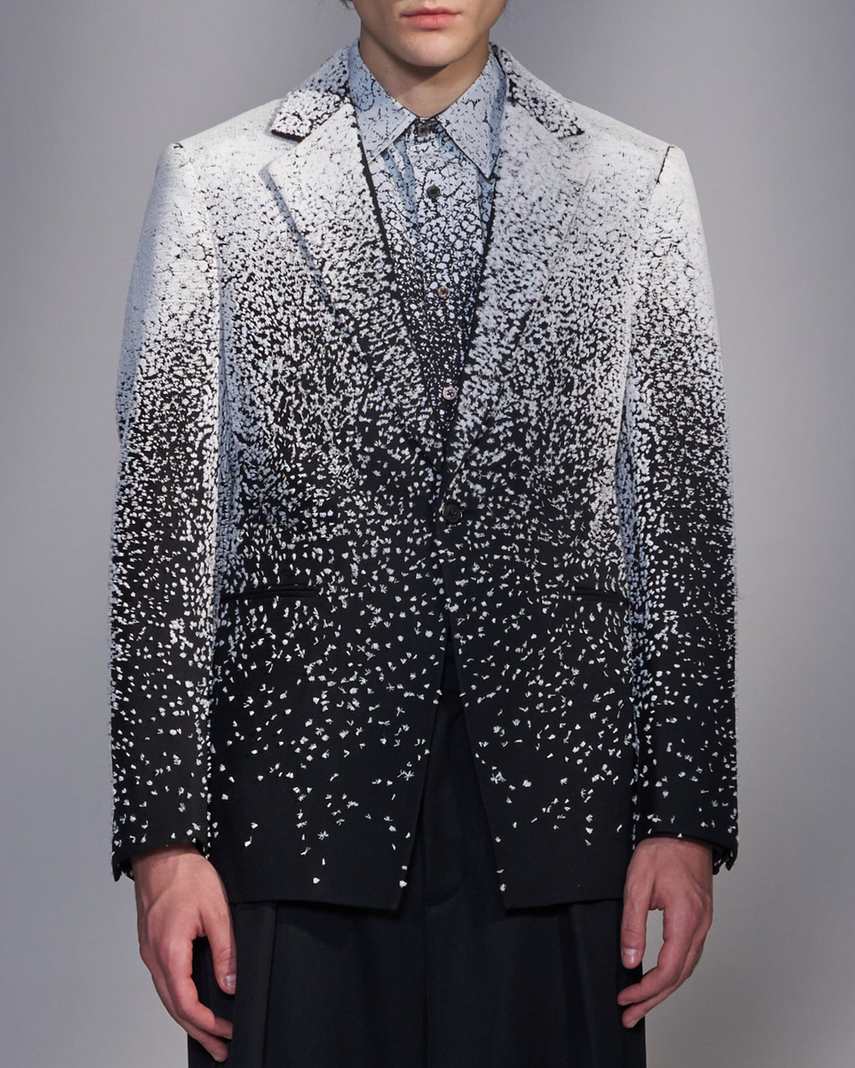 HARRISON WONG / Snowflake Embroidered Wool Blazer