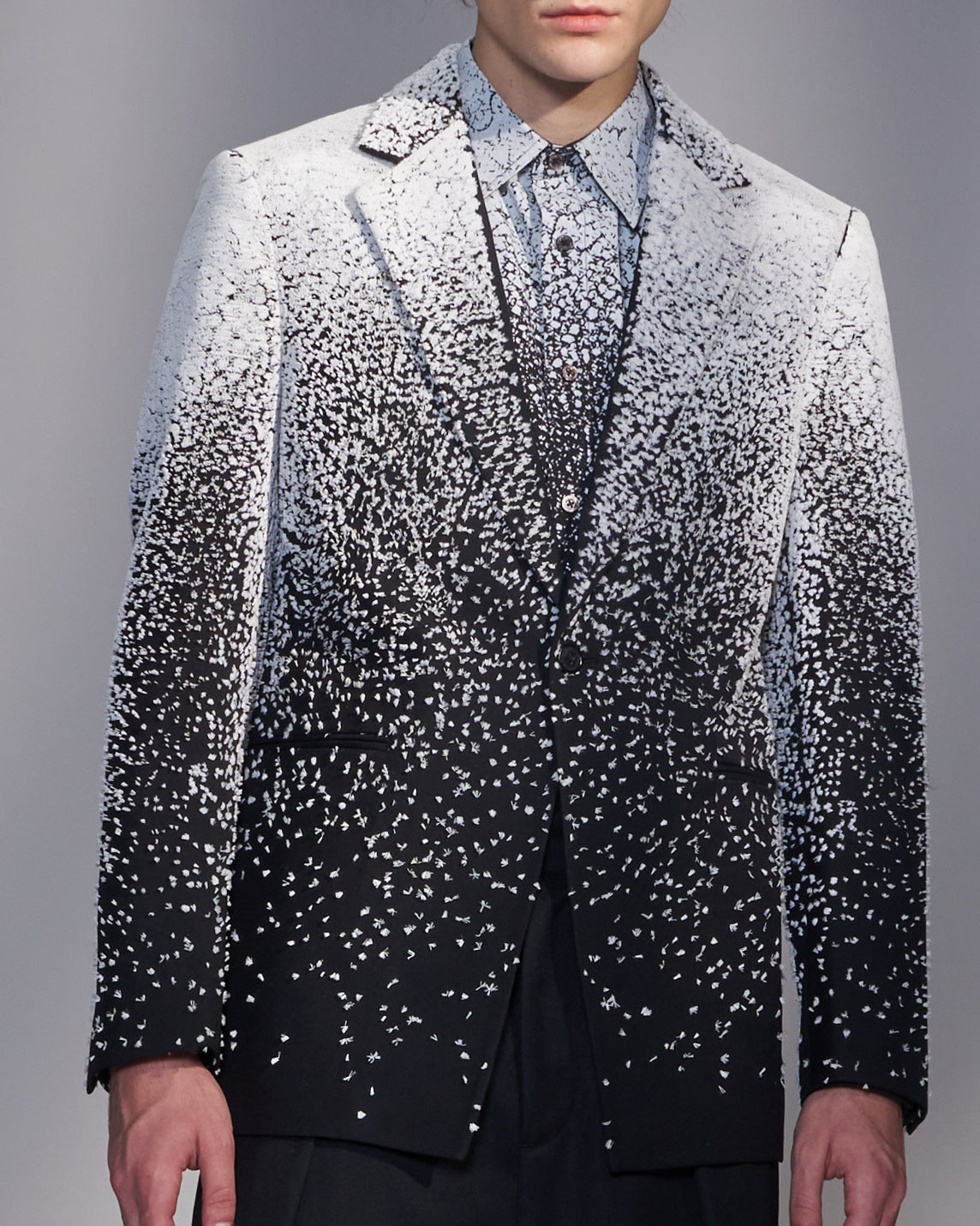 HARRISON WONG / Snowflake Embroidered Wool Blazer