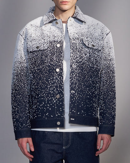 HARRISON WONG / Snowflake Embroidered Denim Jacket