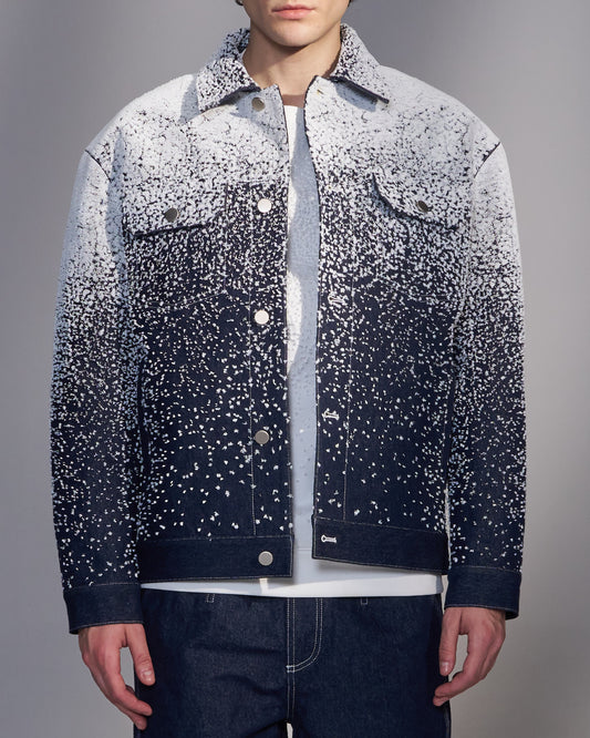 HARRISON WONG / Snowflake Embroidered Denim Jacket