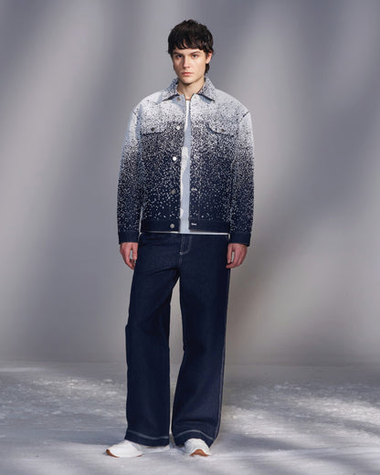 HARRISON WONG / Snowflake Embroidered Denim Jacket