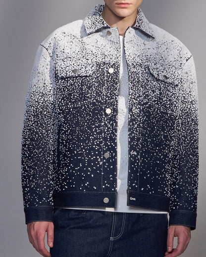 HARRISON WONG / Snowflake Embroidered Denim Jacket