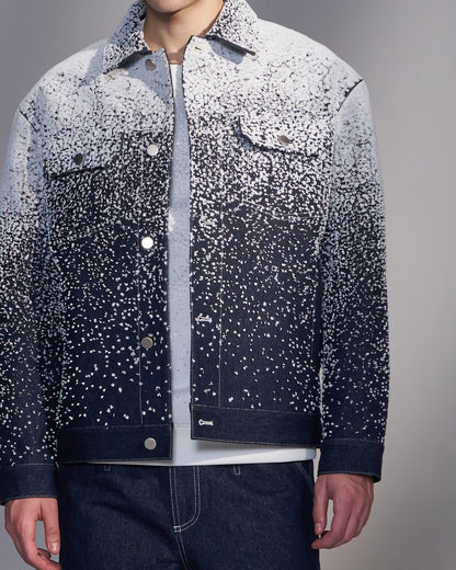 HARRISON WONG / Snowflake Embroidered Denim Jacket