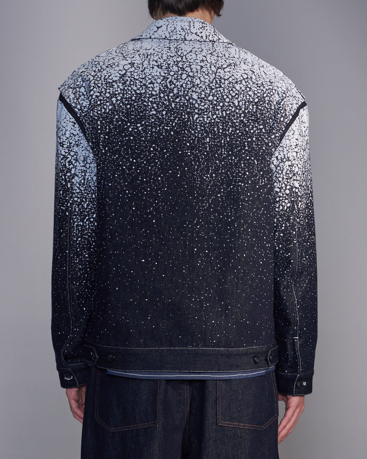 HARRISON WONG / Snowflake Printed Denim Blazer