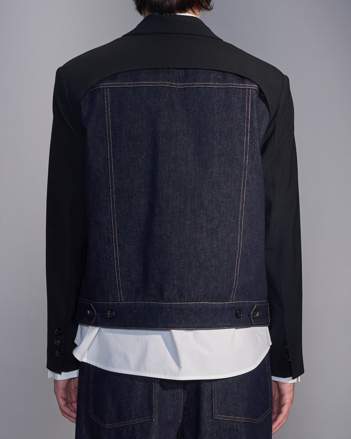 HARRISON WONG / Deconstructed Cropped Denim Blazer