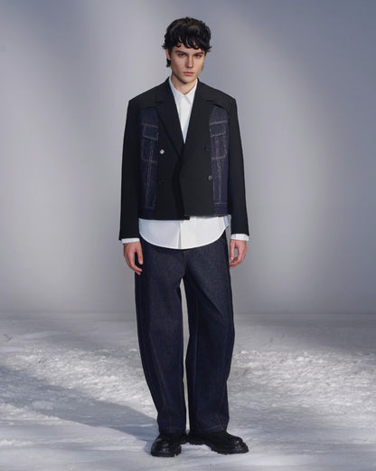 HARRISON WONG / Deconstructed Cropped Denim Blazer