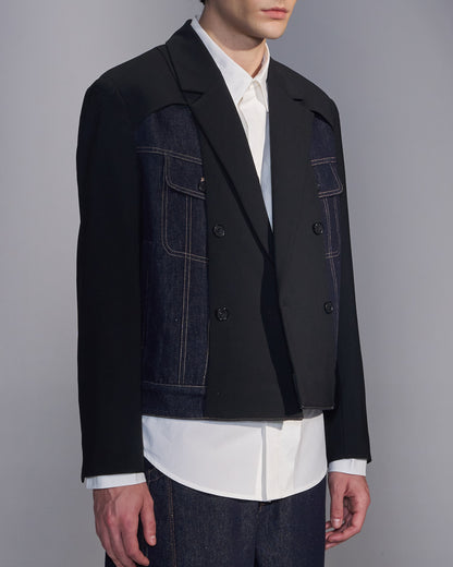 HARRISON WONG / Deconstructed Cropped Denim Blazer