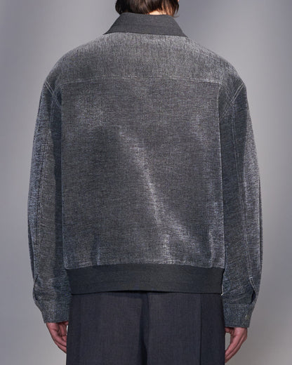HARRISON WONG / Moleskin Jacket With Knit Collar