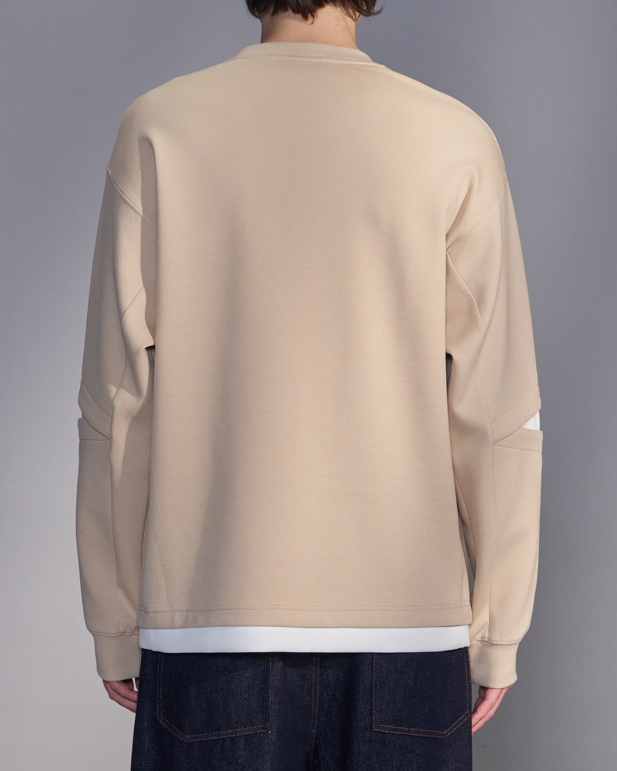 HARRISON WONG / Slit-Sleeve Sweatshirt - Beige