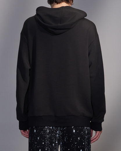 HARRISON WONG / Hoodie With Contrast Color Facing - Black