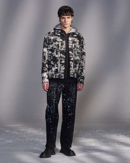 HARRISON WONG / Hoodie With Contrast Color Facing - Black