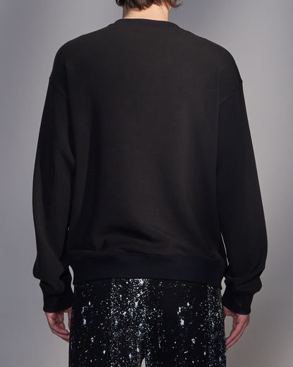 HARRISON WONG / Sweatshirt With Double Neckline - Black