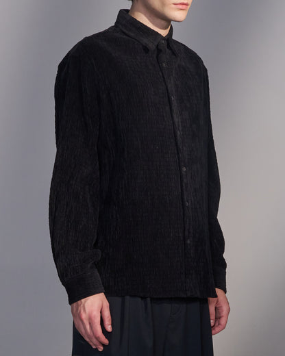 HARRISON WONG / Smocked Corduroy Shirt - Black