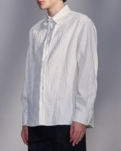 HARRISON WONG / Smocked Corduroy Shirt - White
