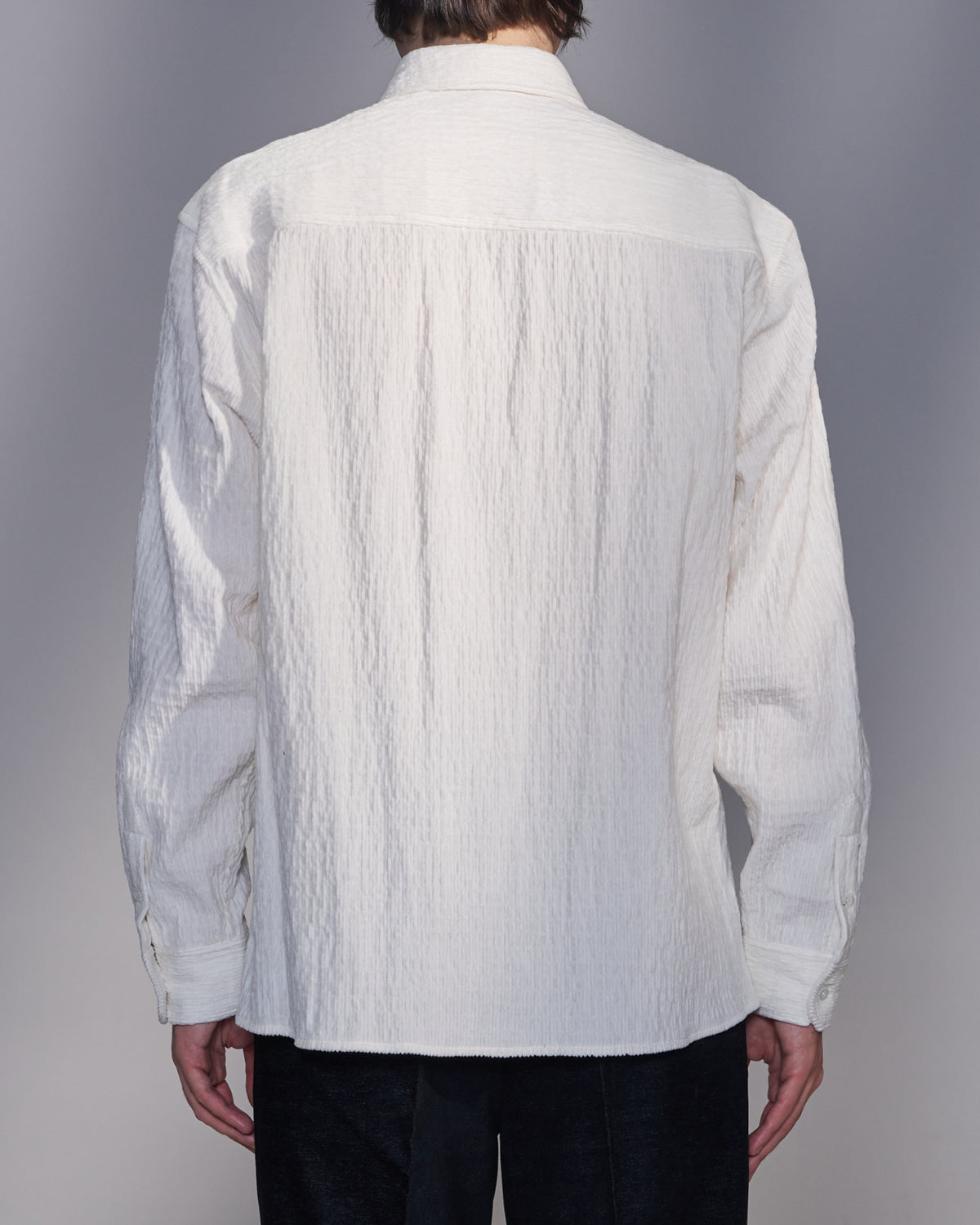 HARRISON WONG / Smocked Corduroy Shirt - White