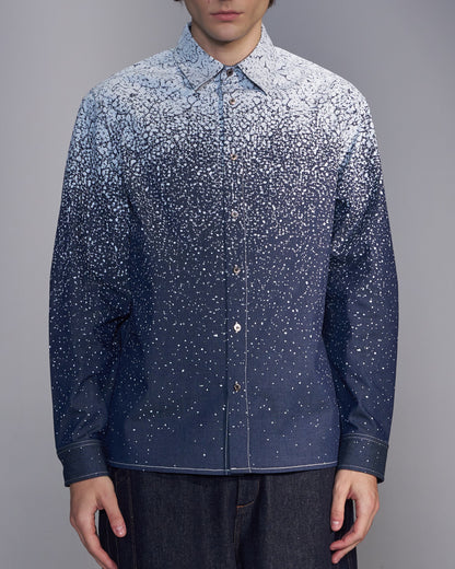 HARRISON WONG / Snowflake Printed Denim Shirt