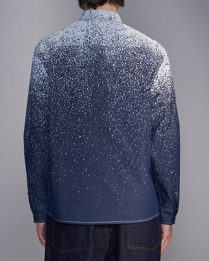 HARRISON WONG / Snowflake Printed Denim Shirt