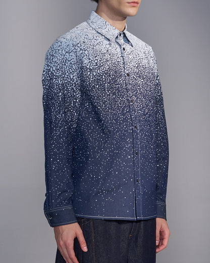 HARRISON WONG / Snowflake Printed Denim Shirt