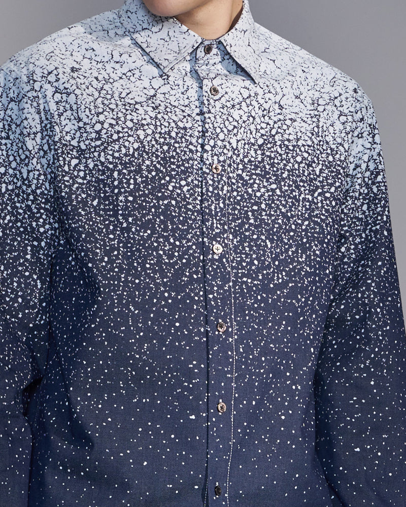 HARRISON WONG / Snowflake Printed Denim Shirt