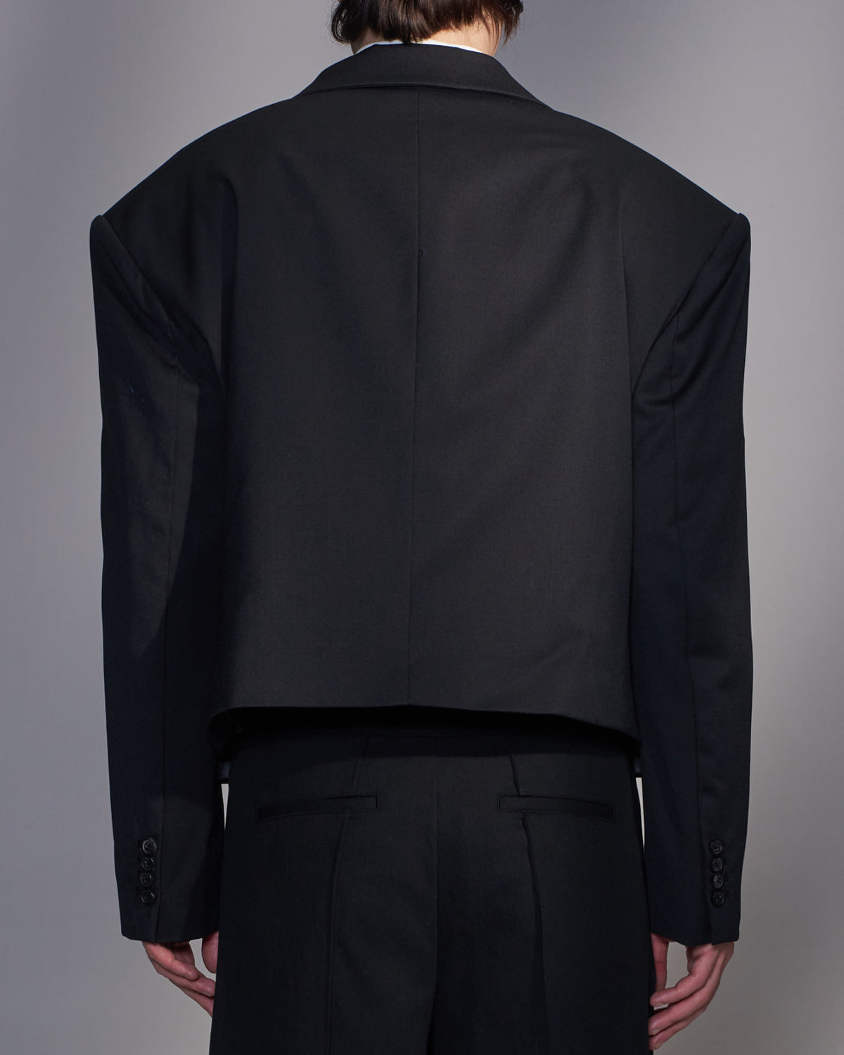HARRISON WONG / Cropped Oversized Double Breasted Blazer