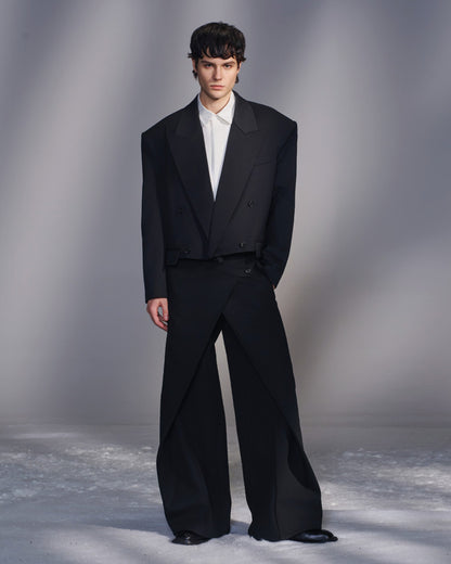 HARRISON WONG / Cropped Oversized Double Breasted Blazer