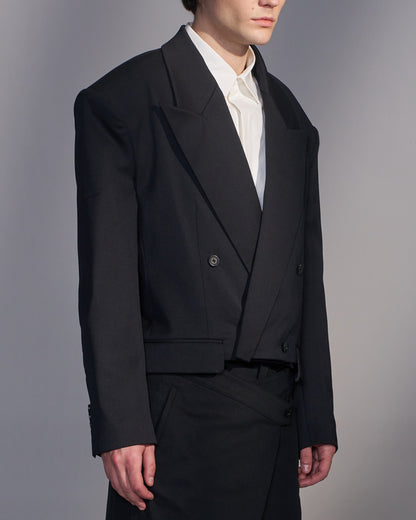 HARRISON WONG / Cropped Oversized Double Breasted Blazer
